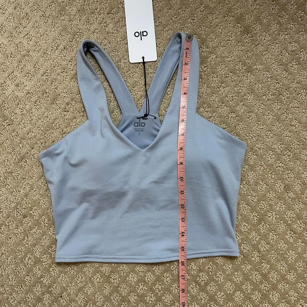 Alo Yoga Real Bra Tank Top in Color Winter Frost